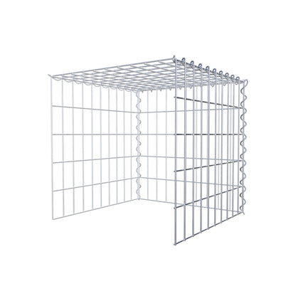 Gabbione aggiuntivo tipo 4 50 cm x 50 cm x 50 cm (L x H x P), dimensione maglia 5 cm x 10 cm, a spirale