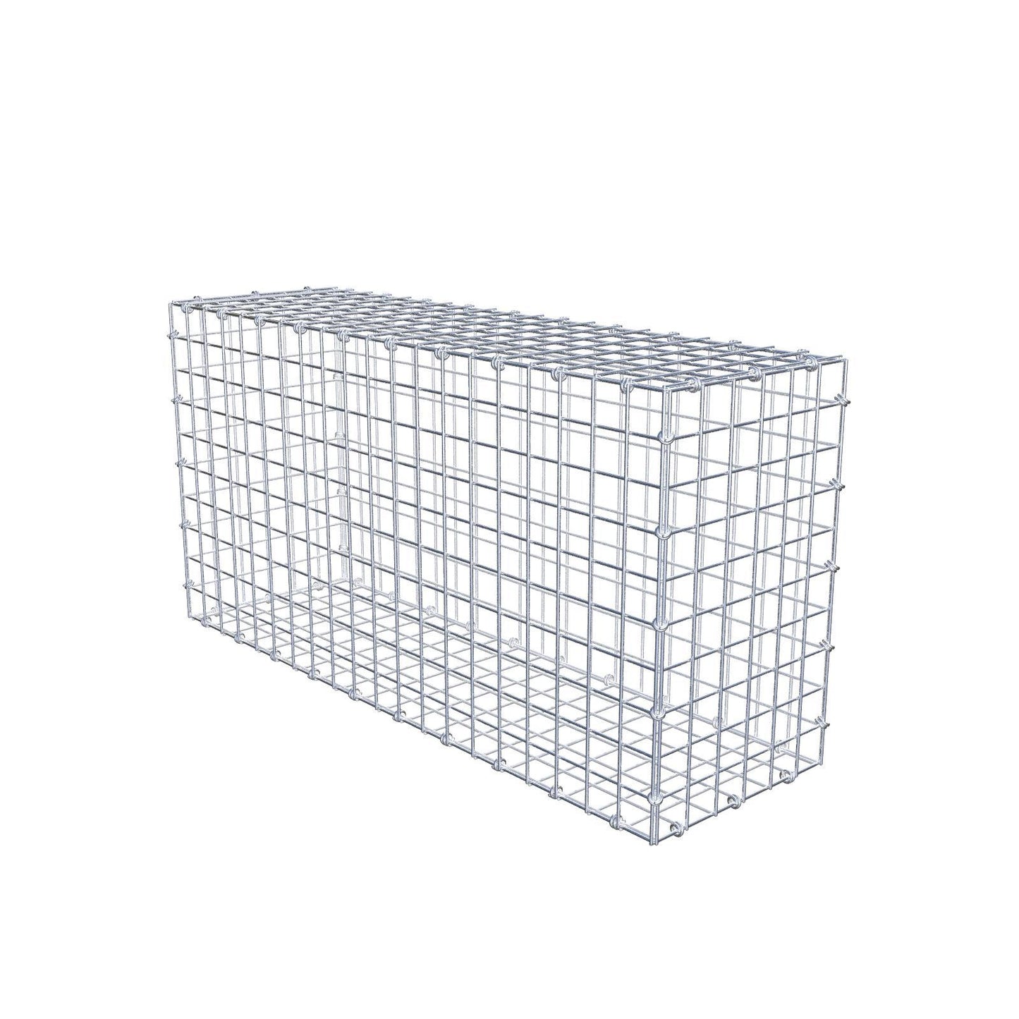 Gabbione 100 cm x 50 cm x 30 cm (L x H x P), maglia 5 x 5 cm, anello a spirale