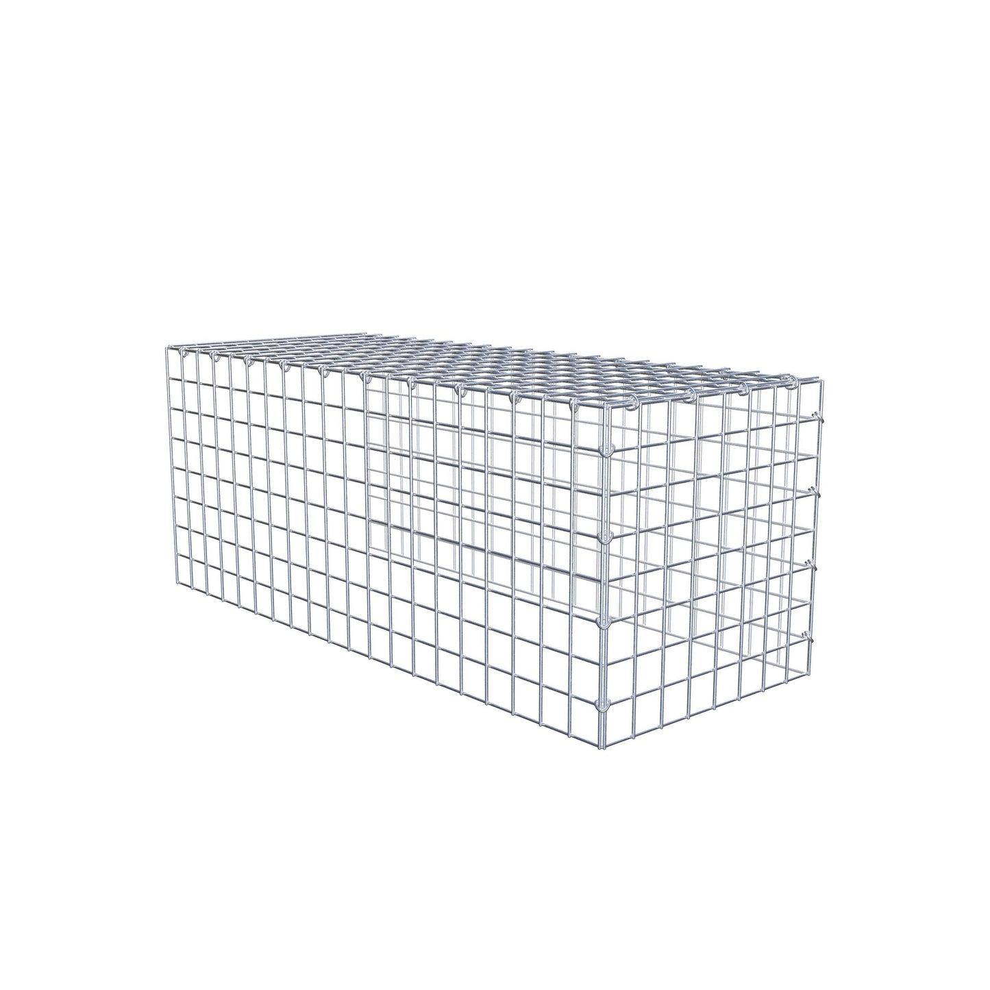 Gavión adicional tipo 4 100 cm x 40 cm x 40 cm (L x A x P), malla 5 cm x 5 cm, anillo en C