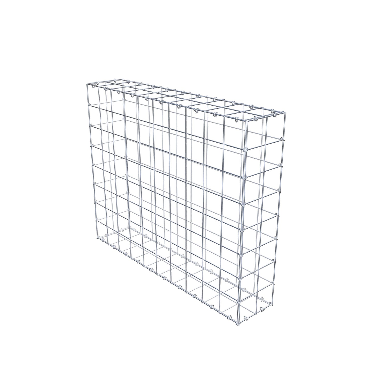 Gabbione 100 cm x 80 cm x 20 cm (L x H x P), maglia 10 cm x 10 cm, anello a C