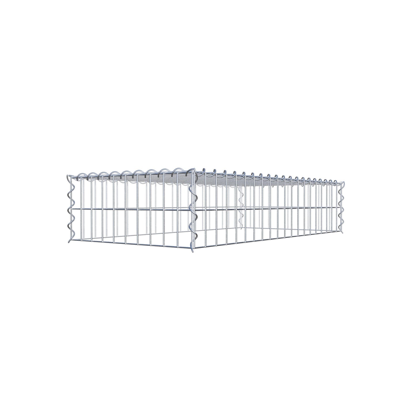 Grown-on gabion type 3 100 cm x 20 cm x 50 cm (L x H x D), mesh size 5 cm x 10 cm, spiral