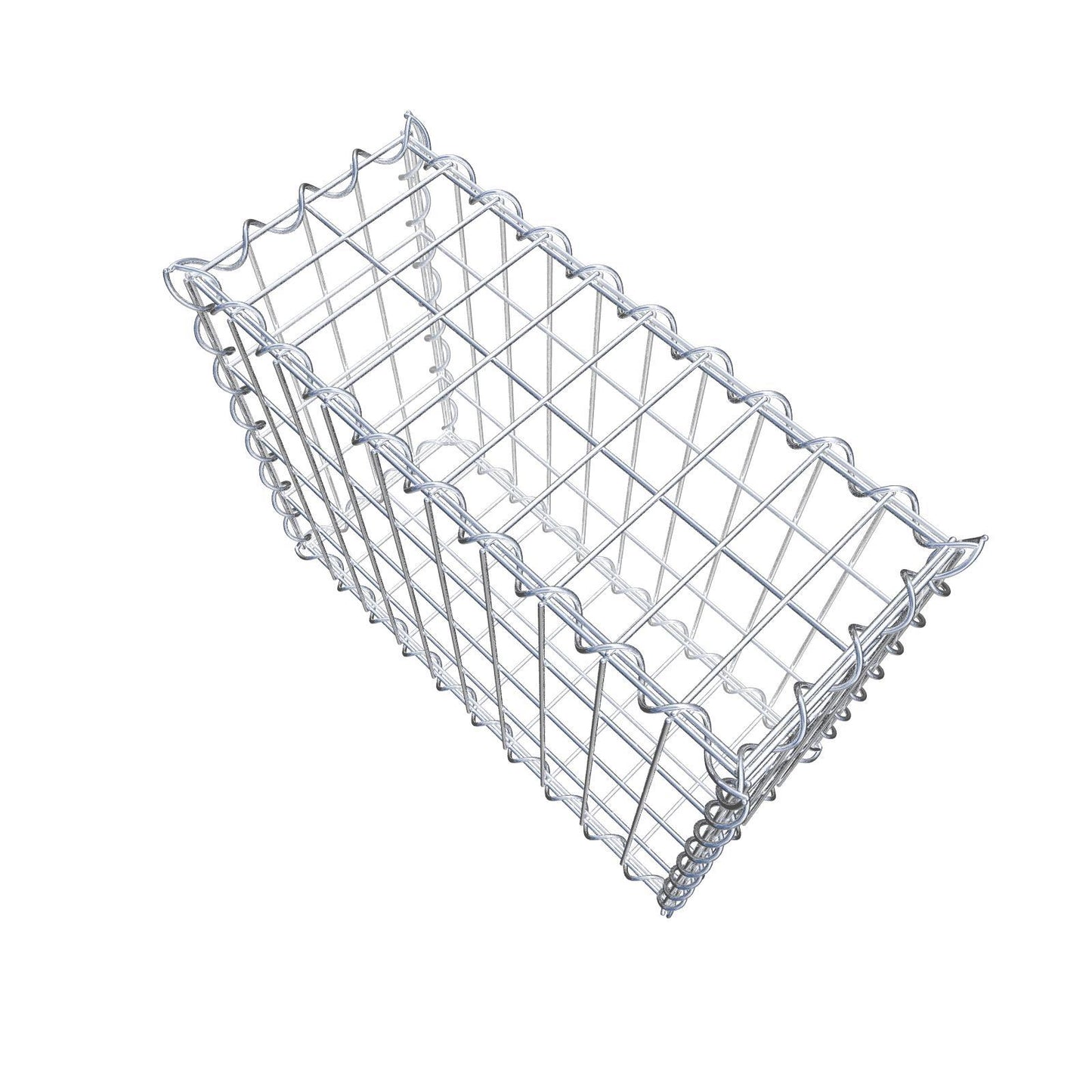 Gabione 50 cm x 40 cm x 20 cm (L x H x T), Maschenweite 5 cm x 10 cm, Spirale