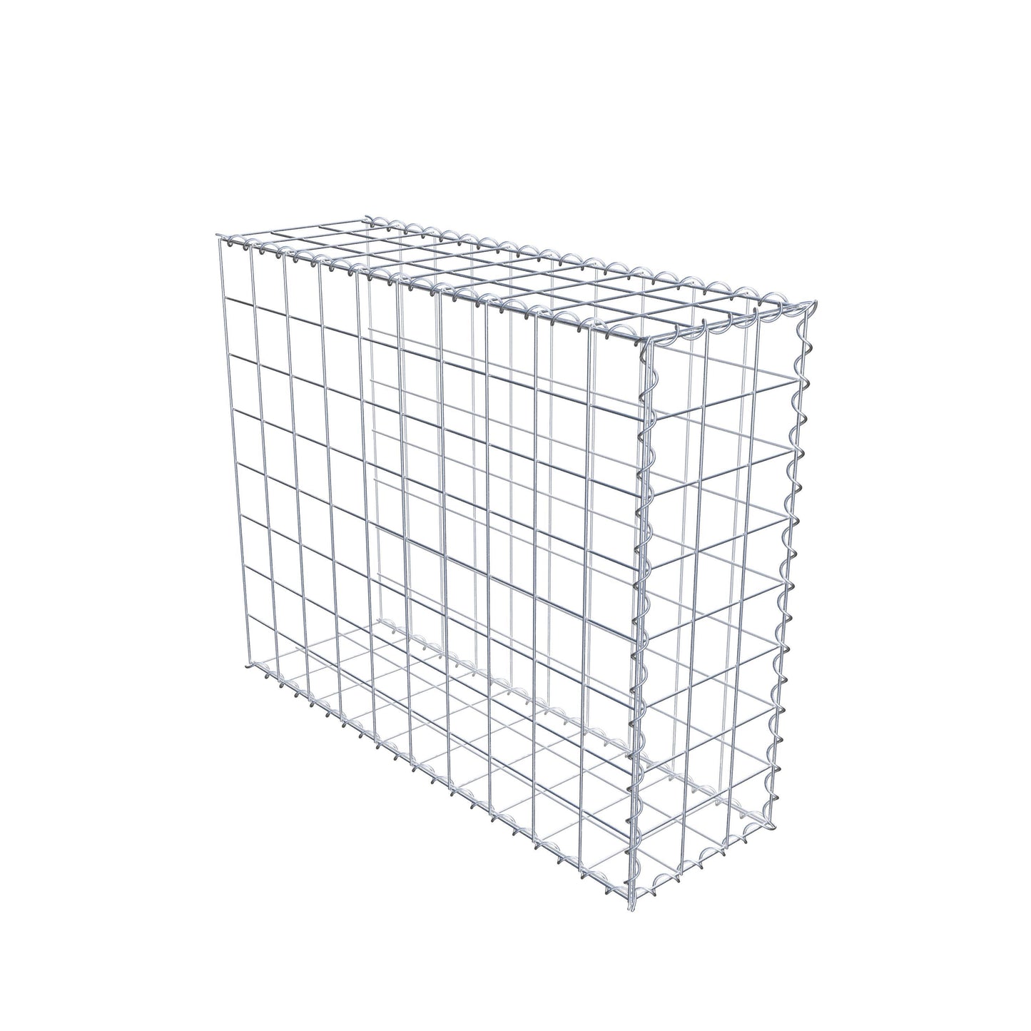 Aangegroeide schanskorf type 2 100 cm x 80 cm x 30 cm (L x H x D), maaswijdte 10 cm x 10 cm, spiraal