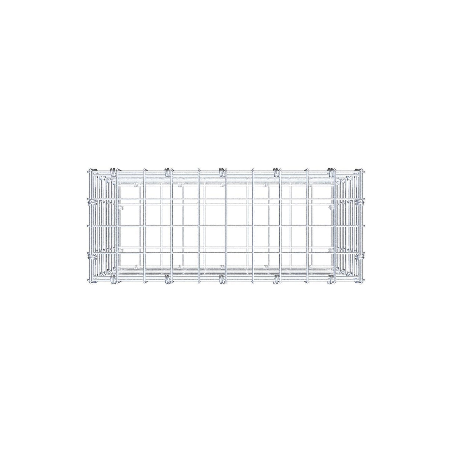 Gabione 50 cm x 40 cm x 20 cm (L x H x T), Maschenweite 5 x 5 cm, Spiralring