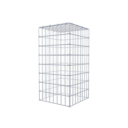Monteret gabion type 3 80 cm x 40 cm x 40 cm (L x H x D), maskestørrelse 5 cm x 10 cm, C-ring