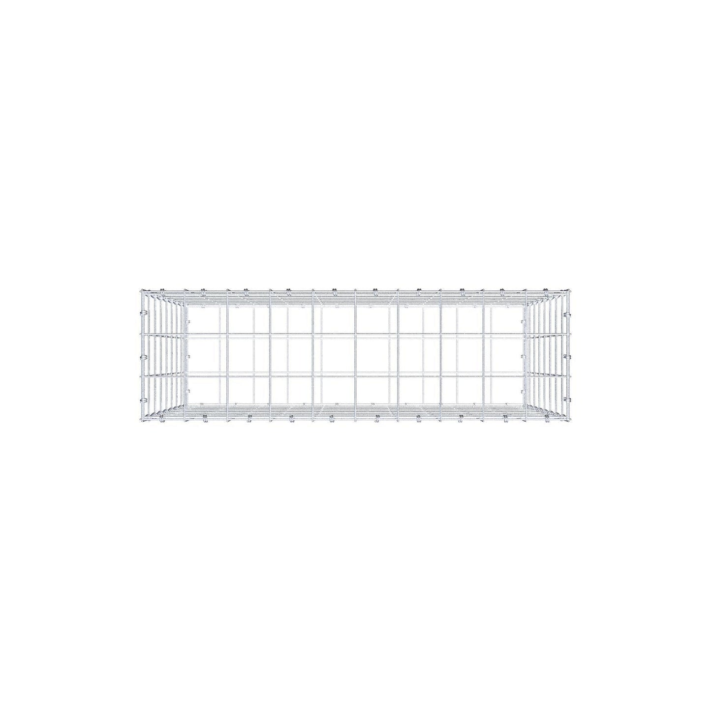 Gabion 100 cm x 80 cm x 30 cm (L x H x D), maskstorlek 10 x 10 cm, spiralring