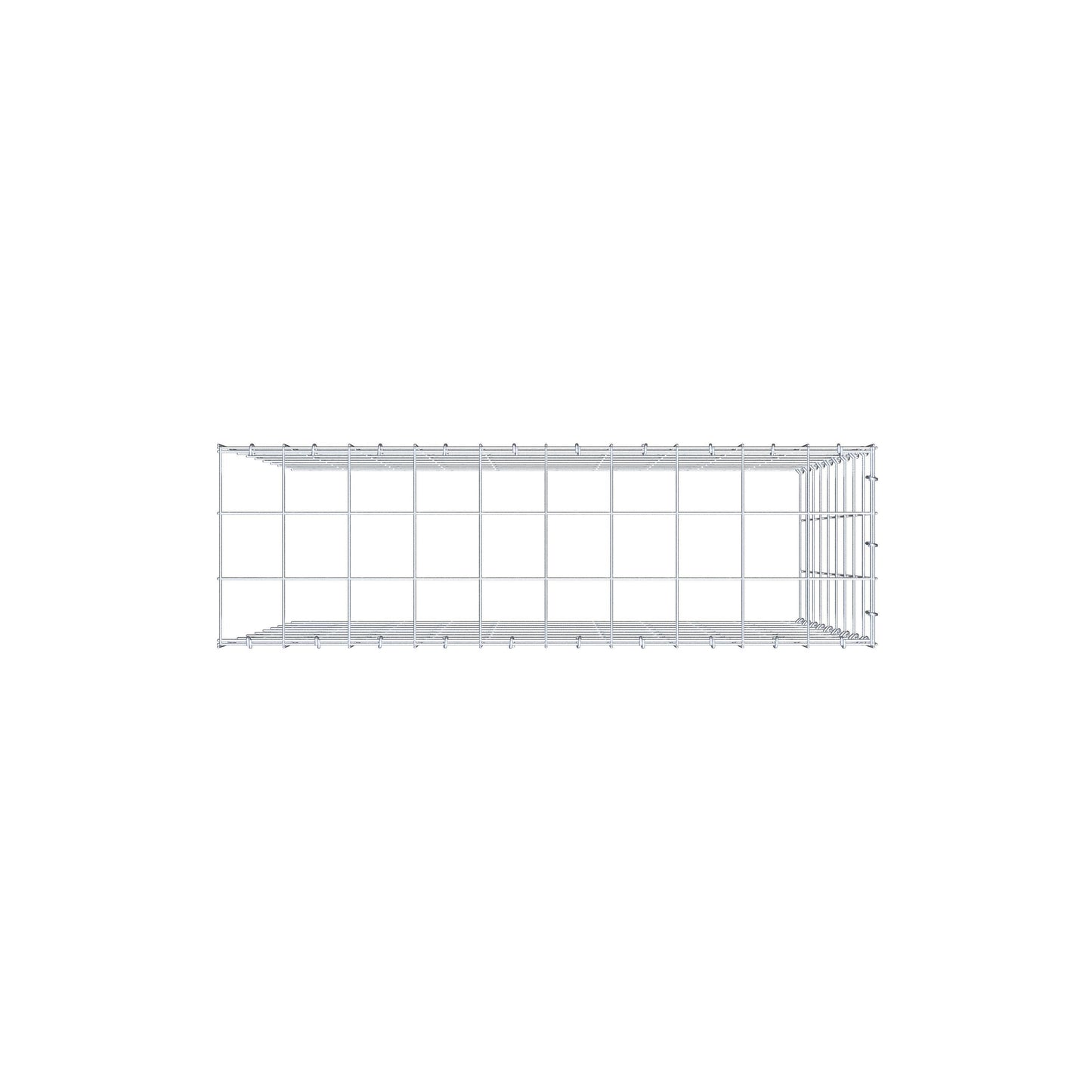 Gavión adicional tipo 4 100 cm x 90 cm x 30 cm (L x A x P), malla 10 cm x 10 cm, anillo en C