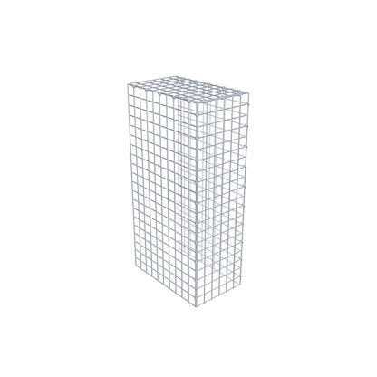 Gavión complementario de tipo 4 100 cm x 50 cm x 30 cm (largo x alto x fondo), malla 5 cm x 5 cm, anillo en C