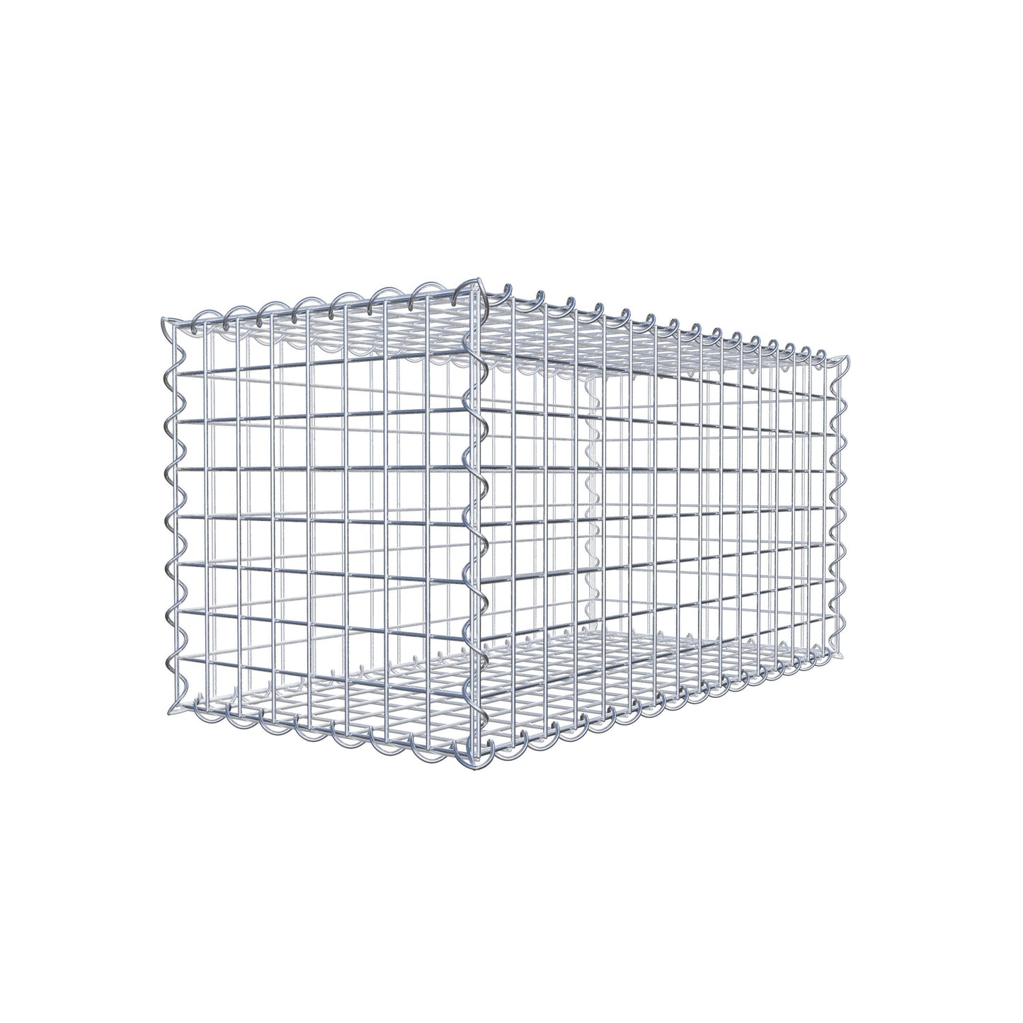 Gabbione 80 cm x 40 cm x 40 cm (L x H x P), maglia 5 cm x 5 cm, spirale