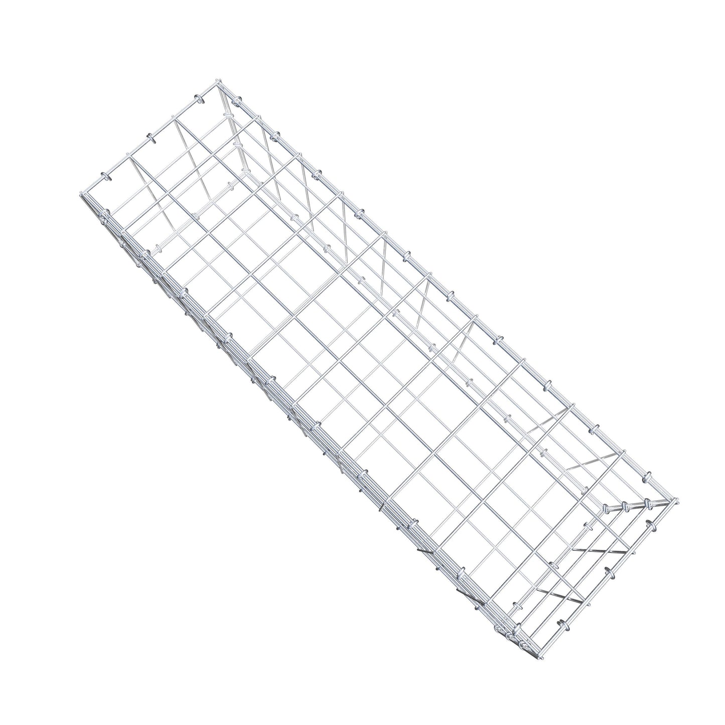 Gavión 100 cm x 30 cm x 30 cm (L x A x P), malla 10 cm x 10 cm, anillo en C