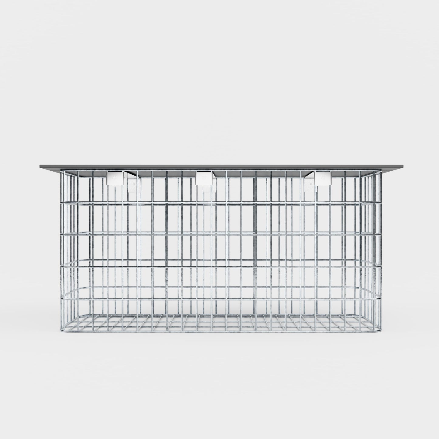 Gartenbank 102 x 50 x 32 cm MW 5 x 10 cm feuerverzinkt, mit Recyclingauflage in anthrazit