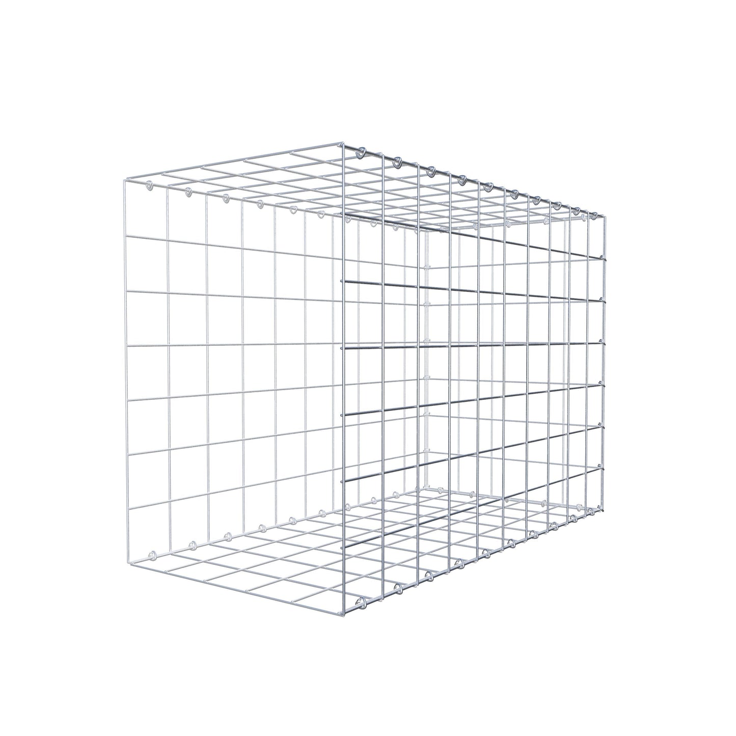 Type 2 oplegkorf 100 cm x 70 cm x 50 cm (L x H x D), maaswijdte 10 cm x 10 cm, C-ring