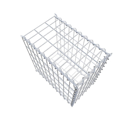 Gabion rapporté type 2 50 cm x 50 cm x 30 cm (L x H x P), mailles 5 cm x 10 cm, spirale