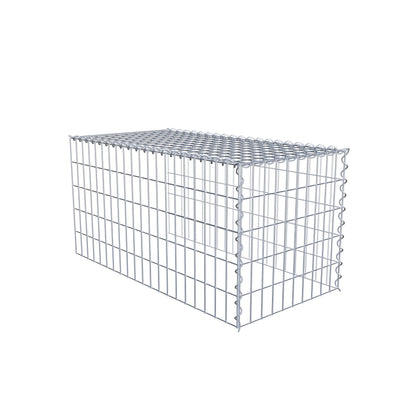 Gavión complementario tipo 4 100 cm x 50 cm x 50 cm (L x A x P), malla 5 cm x 10 cm, espiral