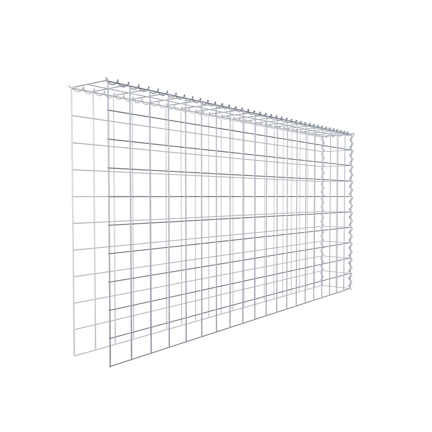 Grown-on gabion type 4 200 cm x 100 cm x 20 cm (L x H x D), mesh size 10 cm x 10 cm, spiral