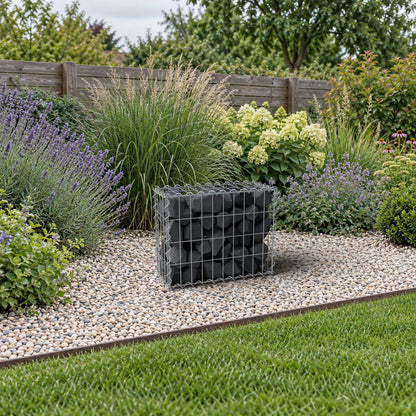 Gabione 50 cm x 40 cm x 20 cm (L x H x T), Maschenweite 5 cm x 10 cm, Spirale