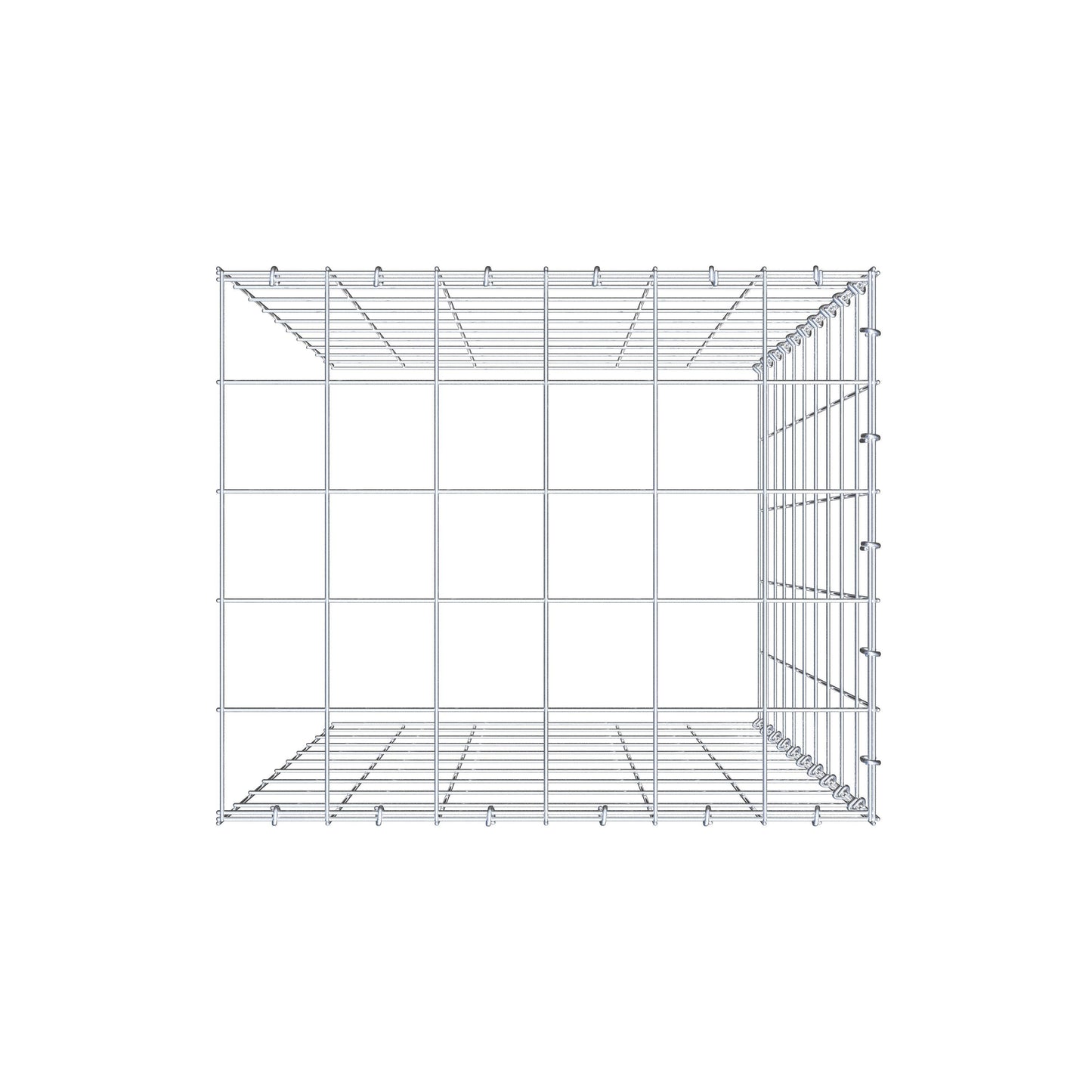 Gavión adicional tipo 4 100 cm x 60 cm x 50 cm (L x A x P), malla 10 cm x 10 cm, anillo en C