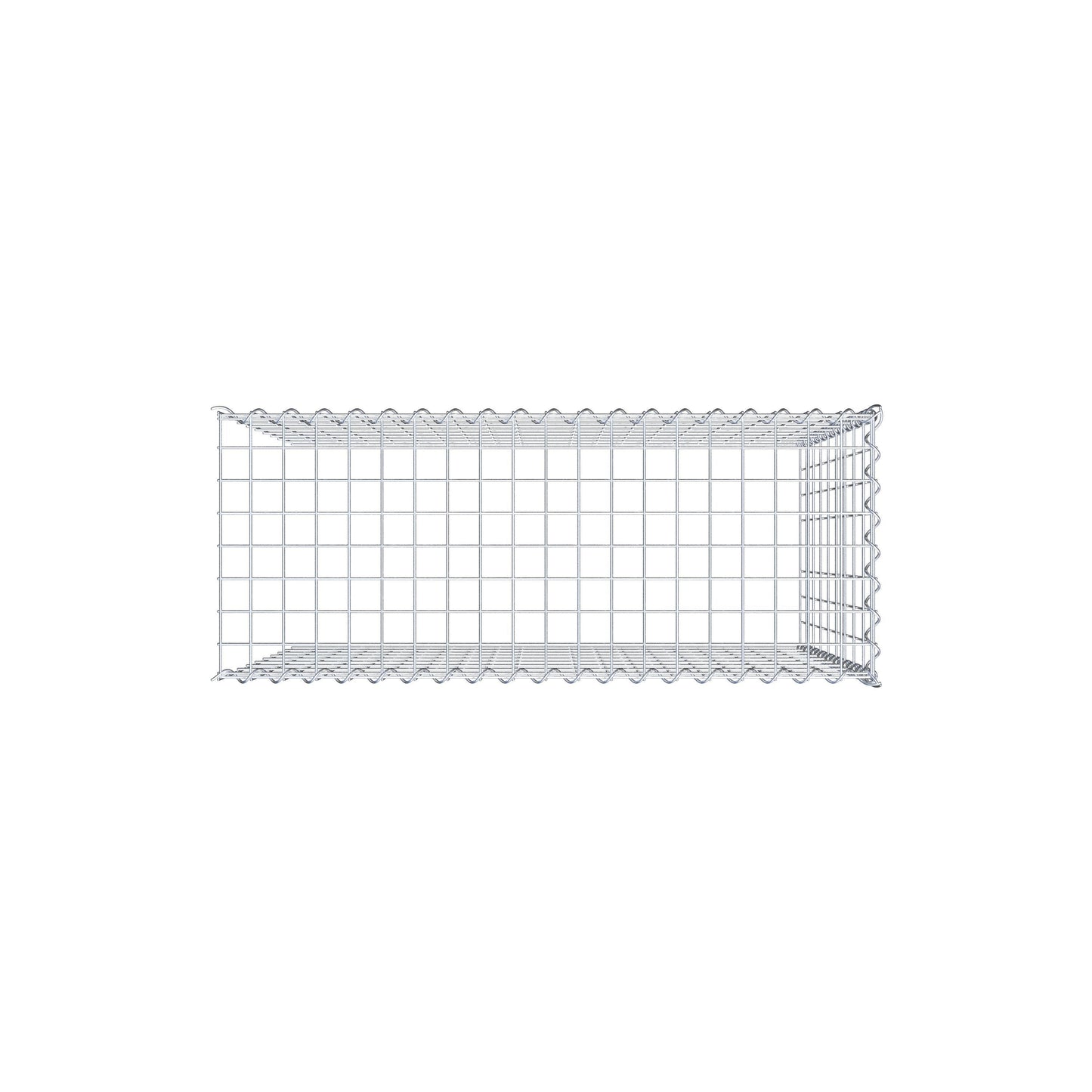 Anbaugabione Typ 4 100 cm x 90 cm x 40 cm (L x H x T), Maschenweite 5 cm x 10 cm, Spirale
