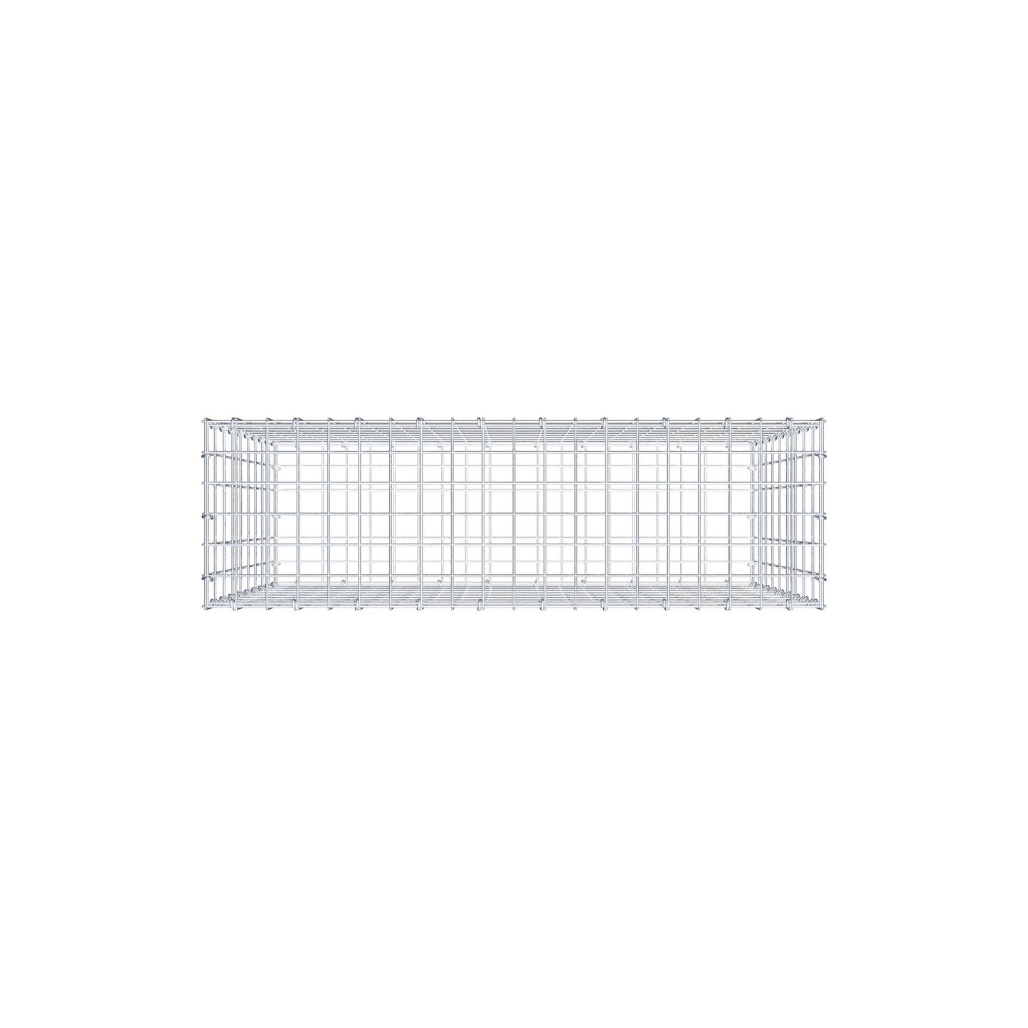 Gavión 100 cm x 90 cm x 30 cm (L x A x P), luz de malla 5 cm x 10 cm, anillo en C