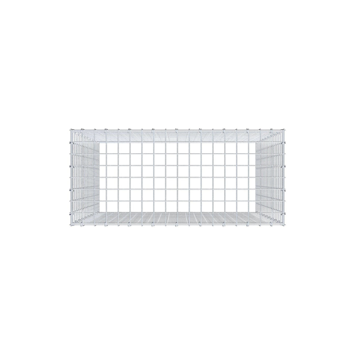 Gabbione aggiuntivo di tipo 3 100 cm x 90 cm x 40 cm (L x H x P), maglia 5 cm x 5 cm, anello a C