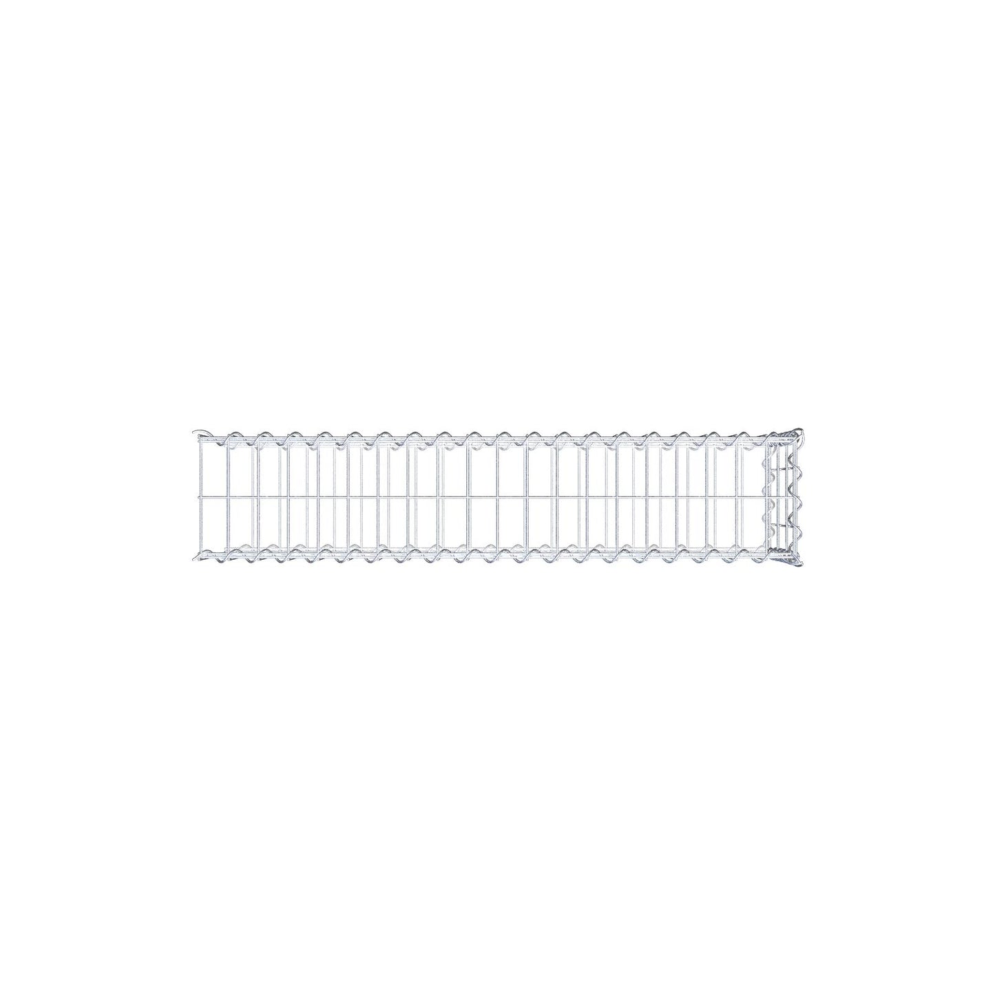 Gabion rapporté type 2 100 cm x 30 cm x 20 cm (L x H x P), mailles 5 cm x 10 cm, spirale