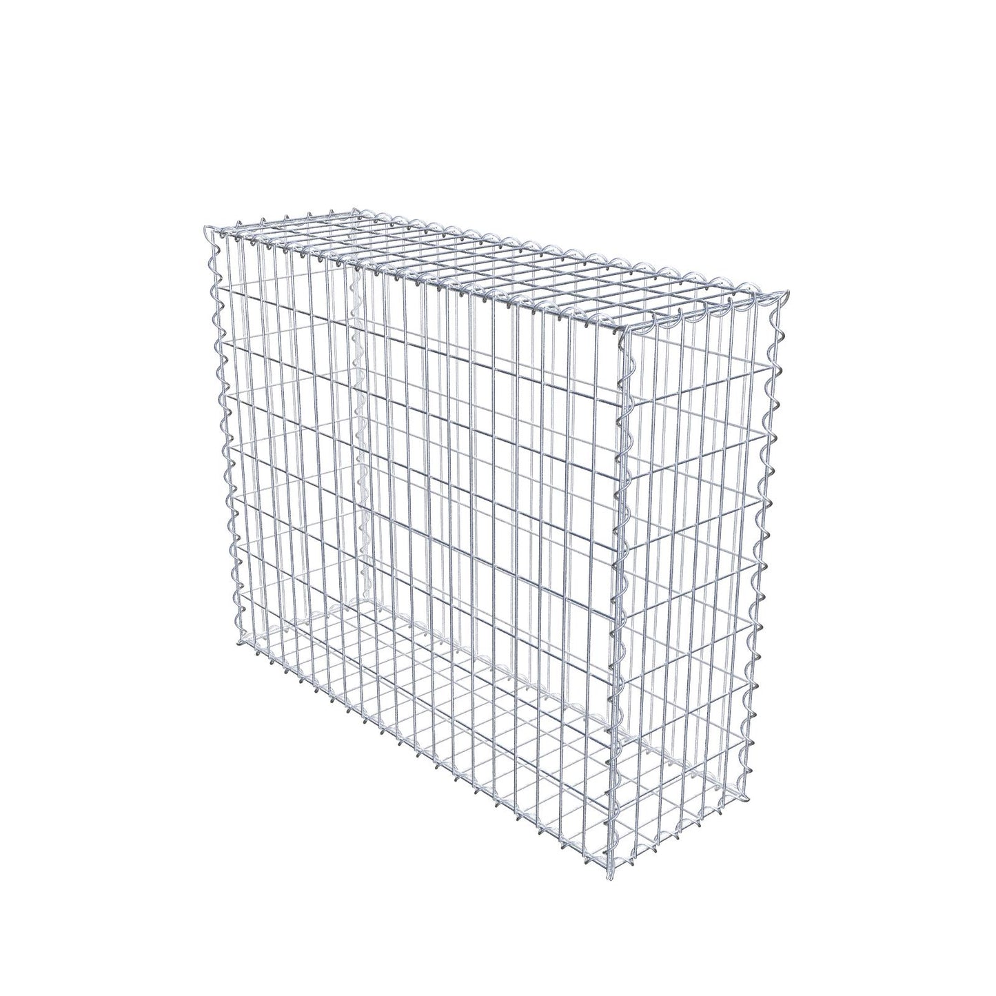 Gabione 100 cm x 80 cm x 30 cm (L x H x T), Maschenweite 5 cm x 10 cm, Spirale