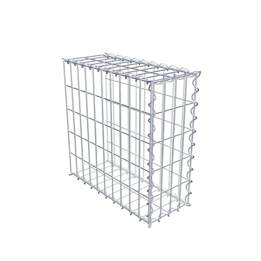 Gabion rapporté type 2 50 cm x 50 cm x 20 cm (L x H x P), mailles 5 cm x 10 cm, spirale