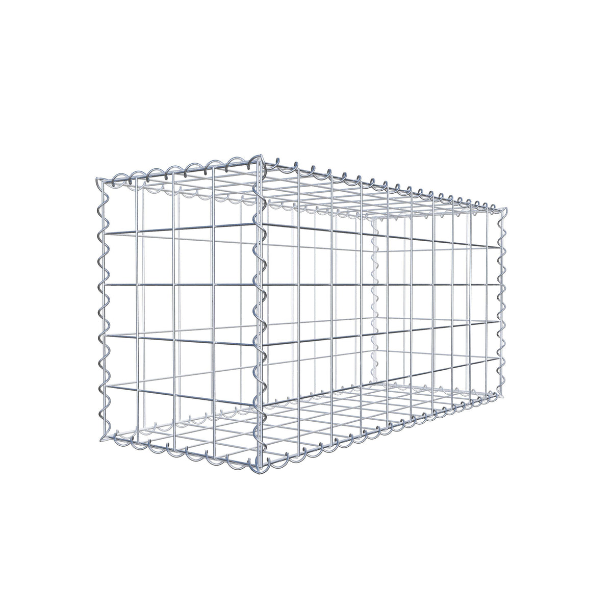 Gabion 100 cm x 50 cm x 40 cm (L x H x D), maskestørrelse 10 cm x 10 cm, spiral