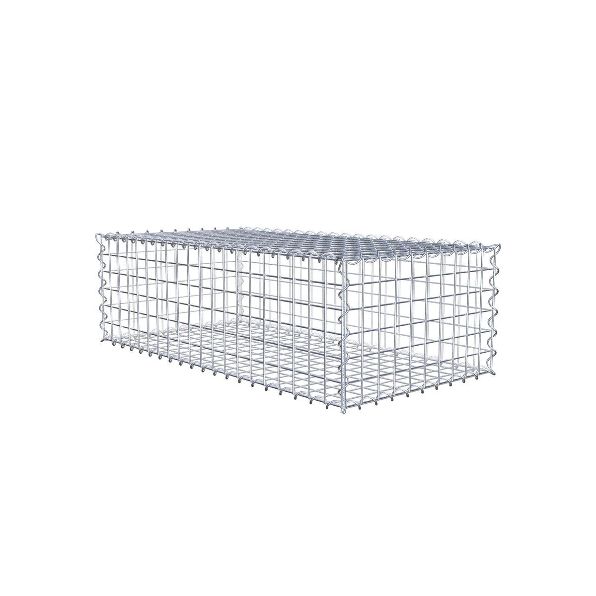 Gabion 100 cm x 30 cm x 50 cm (L x H x D), maskestørrelse 5 cm x 5 cm, spiral