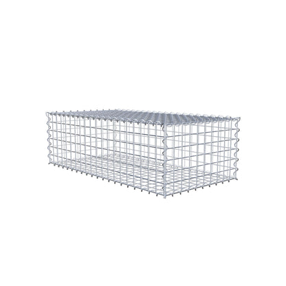 Gabion 100 cm x 30 cm x 50 cm (L x H x D), maskestørrelse 5 cm x 5 cm, spiral
