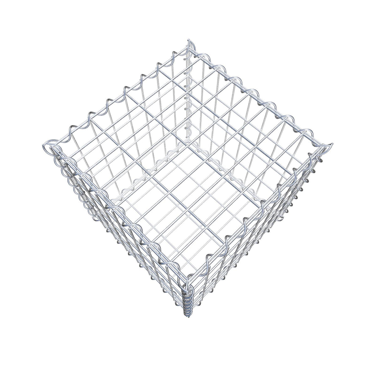 Gabion 40 cm x 40 cm x 40 cm (L x H x D), maskestørrelse 5 cm x 10 cm, spiral