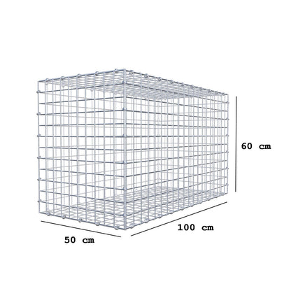 Schanskorf 100 cm x 60 cm x 50 cm (L x H x D), maaswijdte 5 x 5 cm, spiraalring