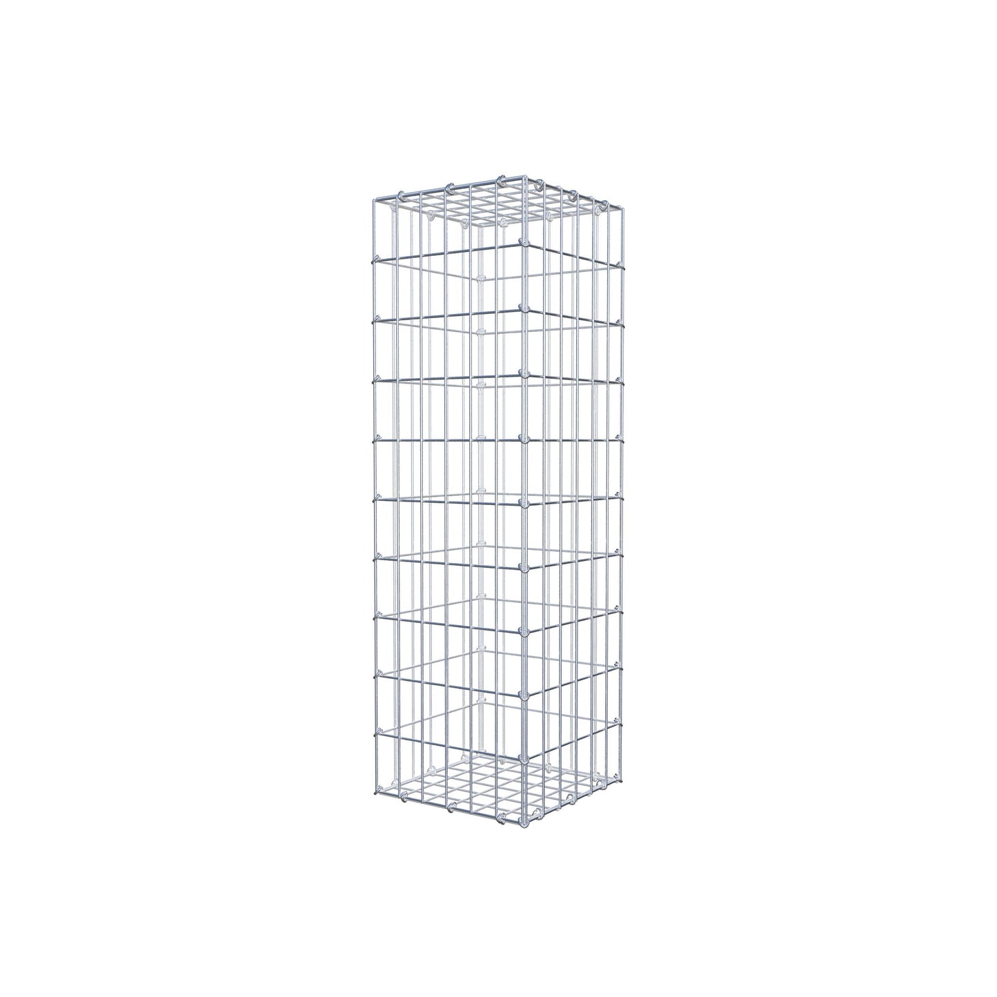 Gavión 100 cm x 30 cm x 30 cm (L x A x P), malla 5 cm x 10 cm, anillo en C