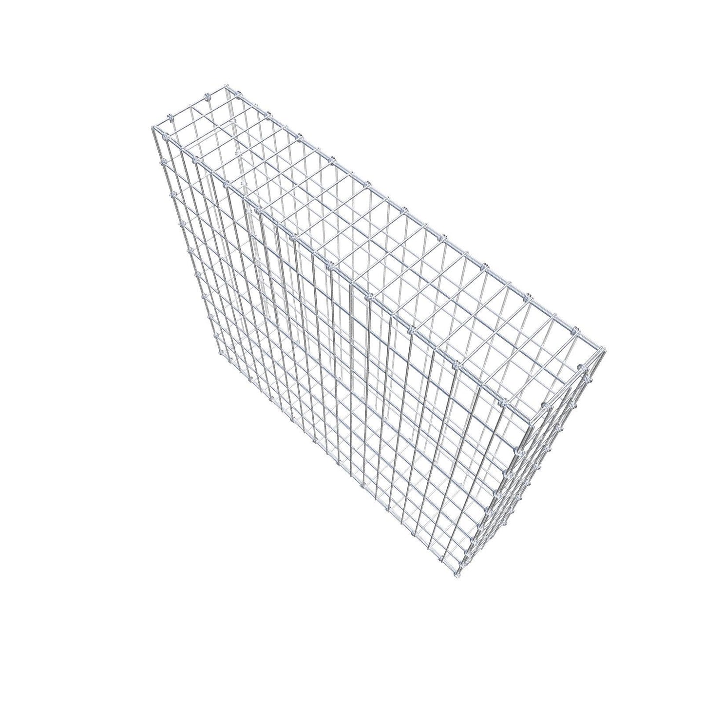 Gabion 100 cm x 90 cm x 20 cm (L x H x D), maskestørrelse 5 x 10 cm, spiralring