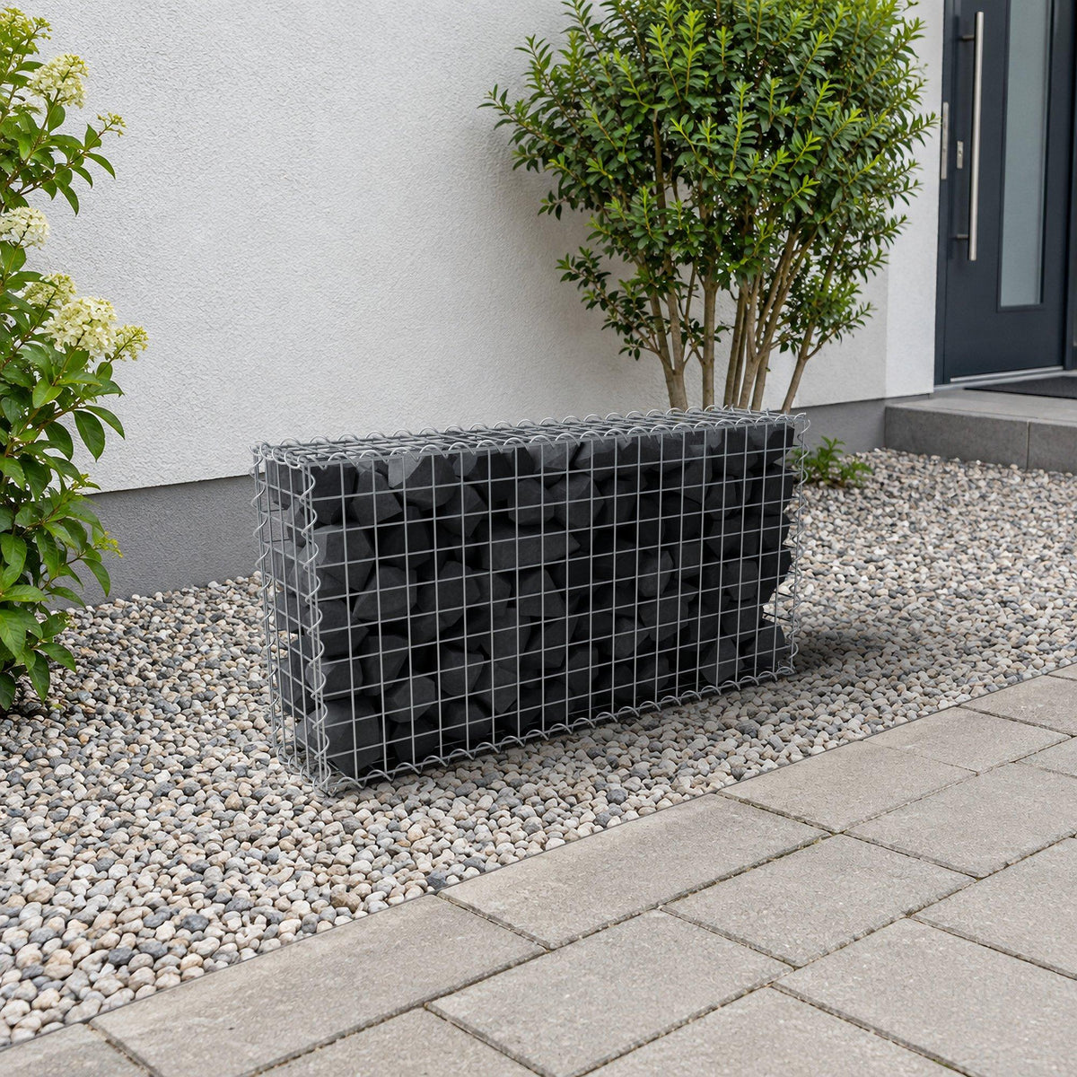 Gabion 100 cm x 50 cm x 20 cm (L x H x D), maskstorlek 5 cm x 5 cm, spiral