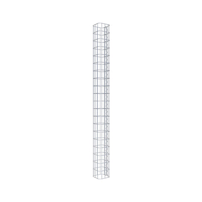 Colonna rettangolare in gabbione zincato a caldo, 17 cm x 17 cm, 200 cm di altezza, MW 5 cm x 10 cm