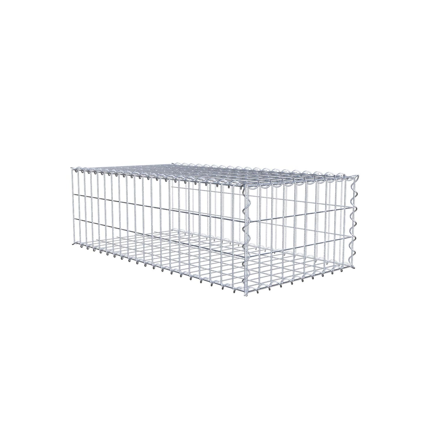 Gabion rapporté type 2 100 cm x 30 cm x 50 cm (L x H x P), mailles 5 cm x 10 cm, spirale