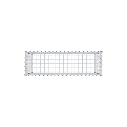 Opvokset gabion type 3 100 cm x 70 cm x 30 cm (L x H x D), maskestørrelse 5 cm x 10 cm, spiral