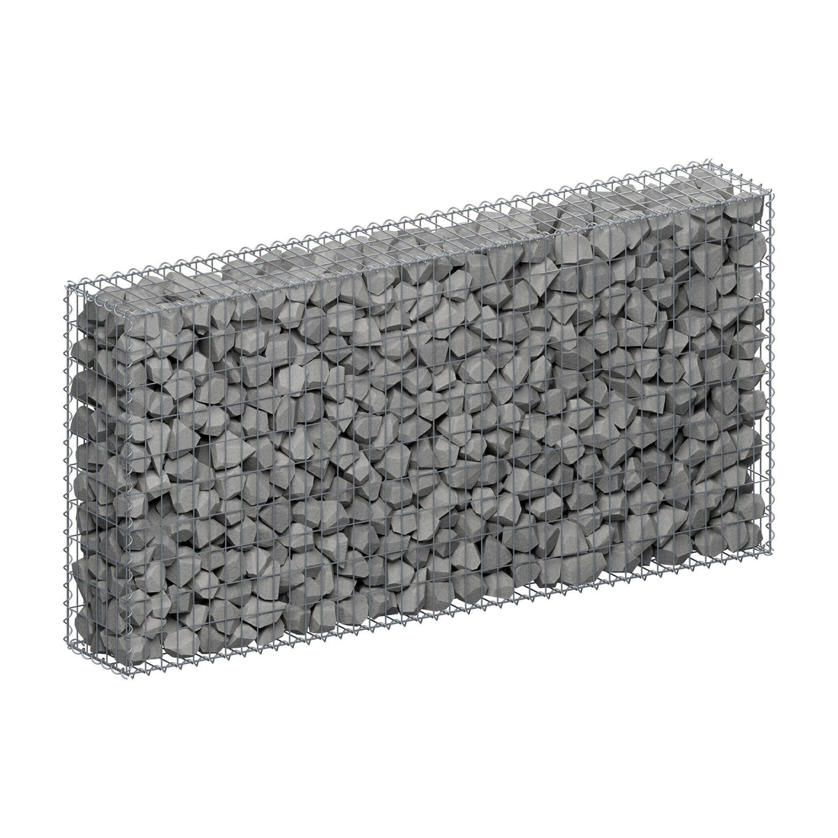 Gabion 200 cm x 100 cm x 30 cm (L x H x D), maskestørrelse 5 cm x 10 cm, spiral