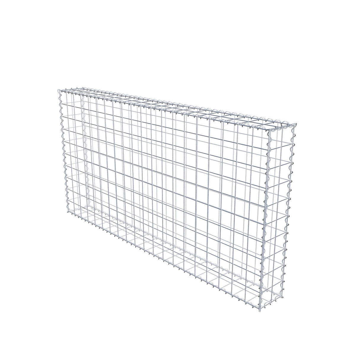 Gabion 200 cm x 100 cm x 20 cm (L x H x P), mailles 10 cm x 10 cm, spirale