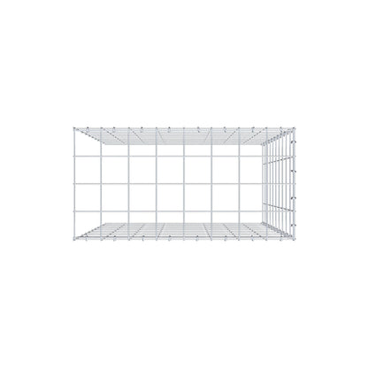 Gabbione aggiuntivo tipo 4 100 cm x 80 cm x 40 cm (L x H x P), maglia 10 cm x 10 cm, anello a C