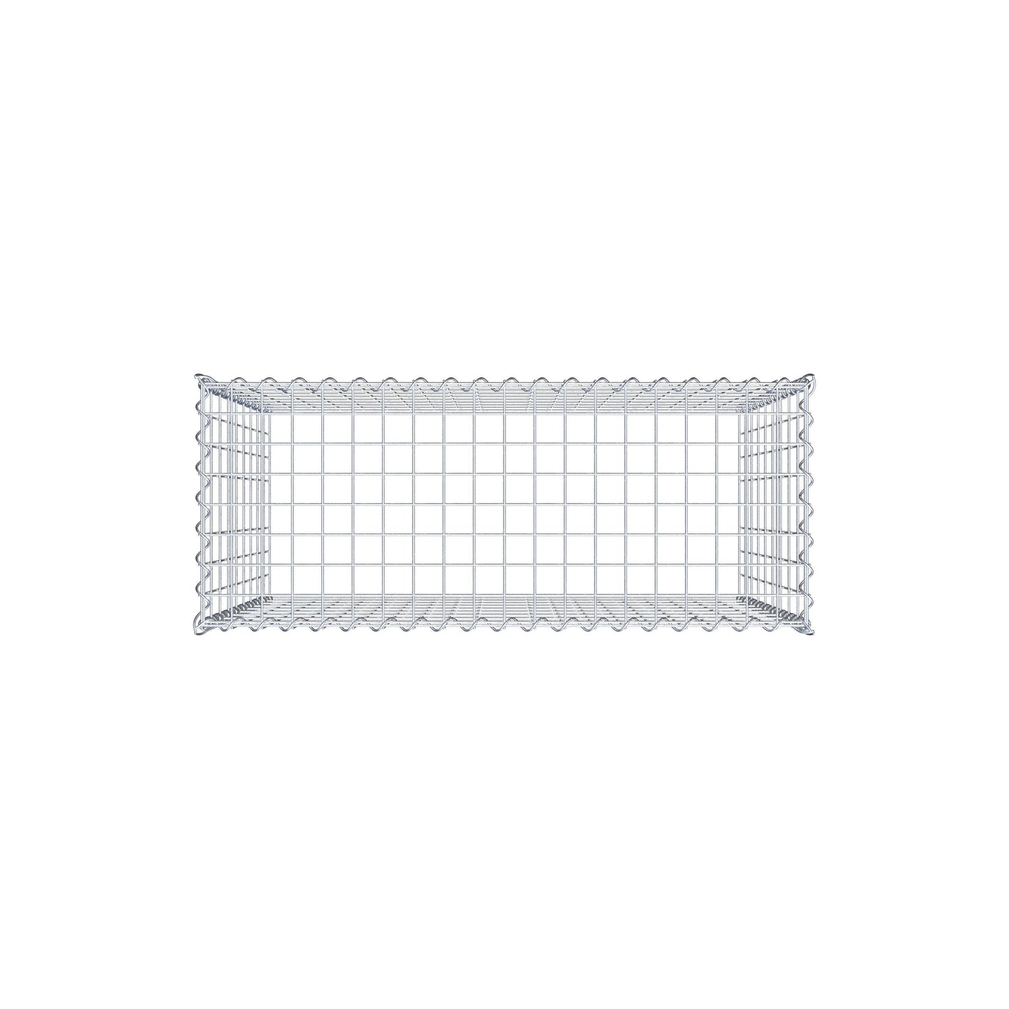 Opvokset gabion type 3 100 cm x 90 cm x 40 cm (L x H x D), maskestørrelse 5 cm x 10 cm, spiral