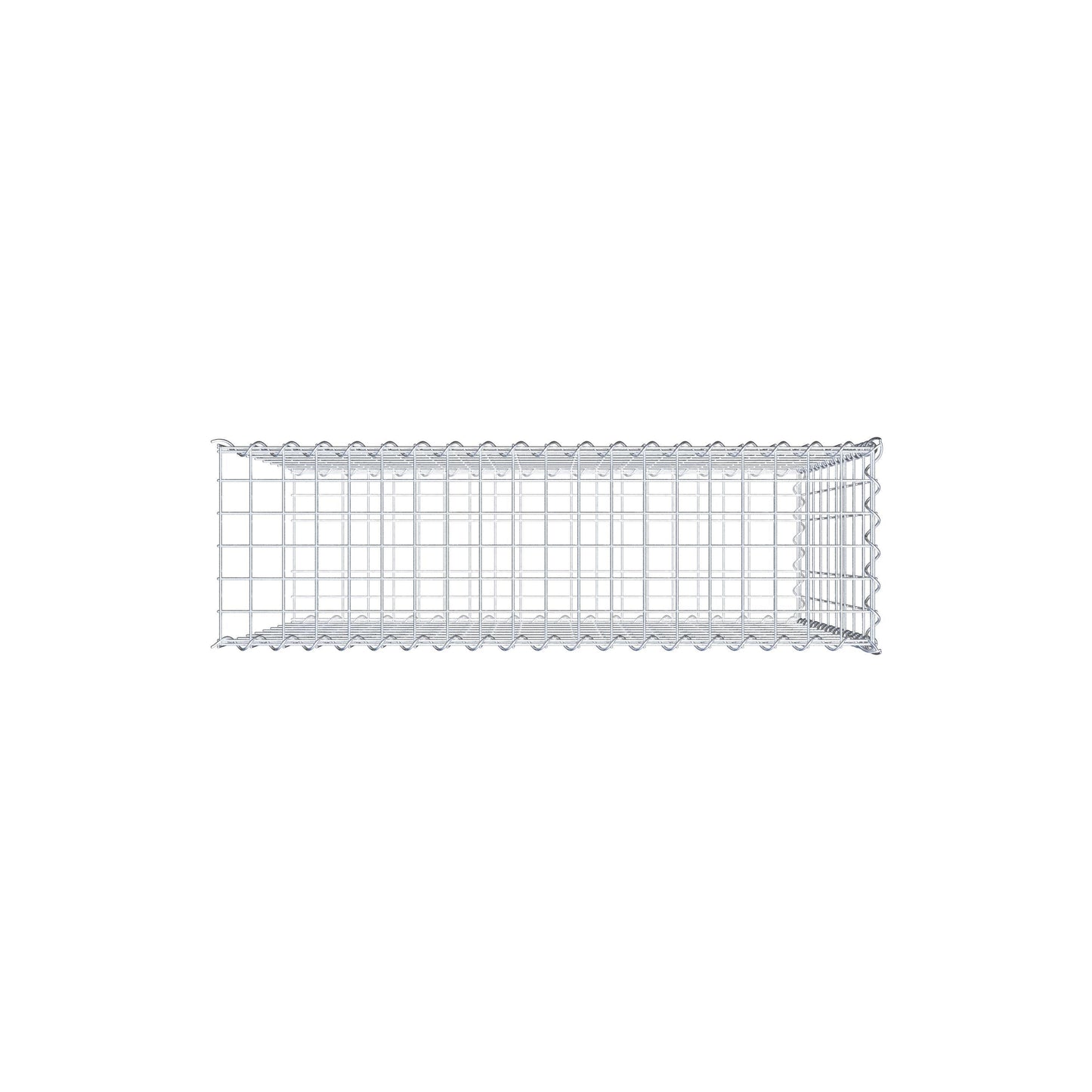 Gabion rapporté type 2 100 cm x 90 cm x 30 cm (L x H x P), mailles 5 cm x 10 cm, spirale