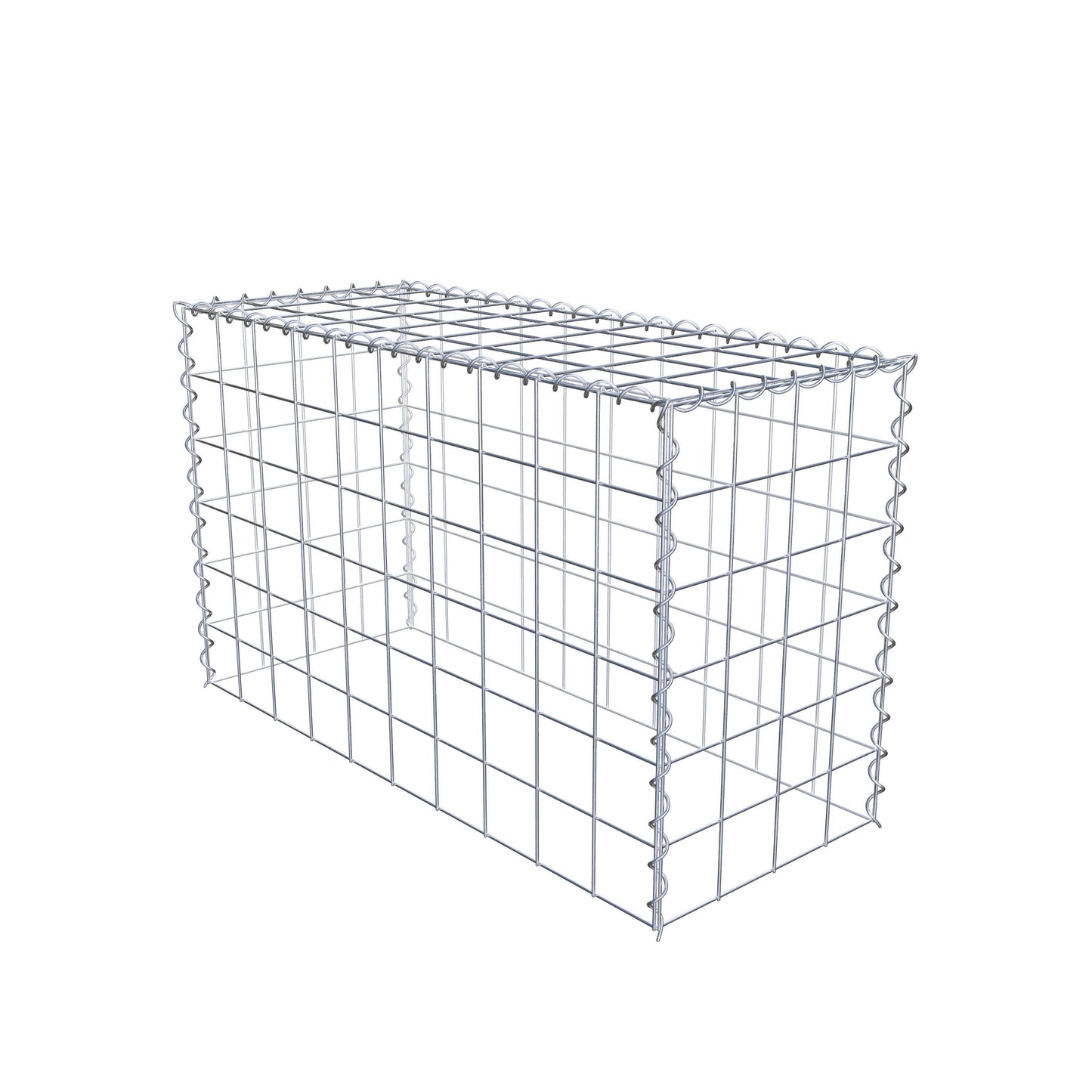 Grown-on gabion type 3 100 cm x 60 cm x 40 cm (L x H x D), mesh size 10 cm x 10 cm, spiral