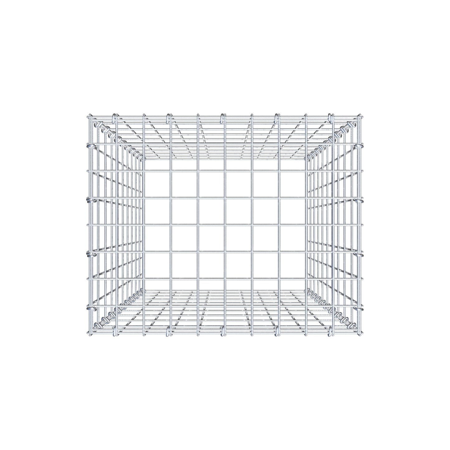 Anbaugabione Typ 3 100 cm x 50 cm x 40 cm (L x H x T), Maschenweite 5 cm x 10 cm, C-Ring