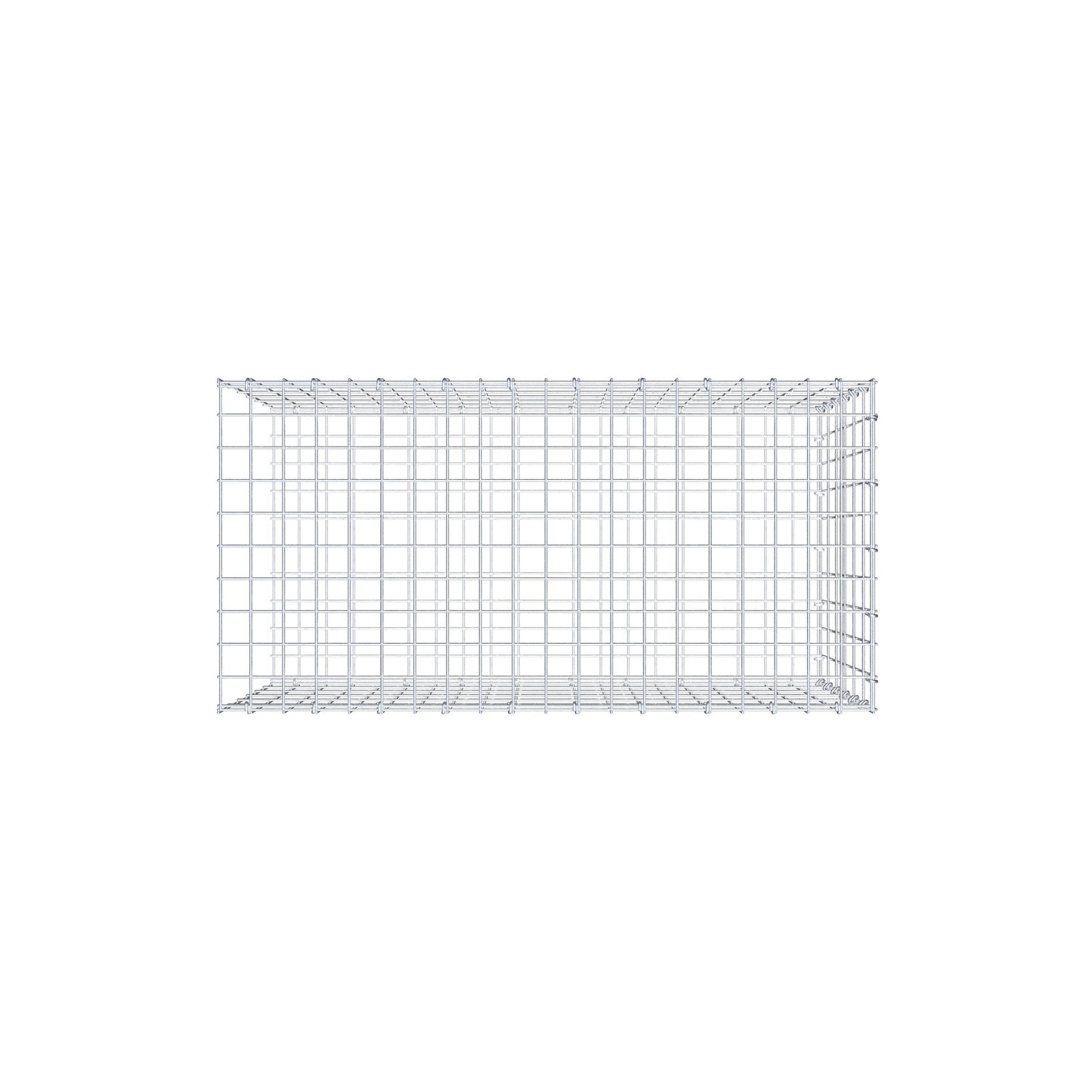 Anbaugabione Typ 2 100 cm x 60 cm x 50 cm, Maschenweite 5 cm x 10 cm, C-Ring