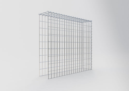 Gabion rapporté type 4 100 cm x 90 cm x 20 cm (L x H x P), mailles 5 cm x 10 cm, spirale