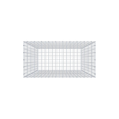 Gabion 200 cm x 100 cm x 50 cm (L x H x P), mailles 5 cm x 10 cm, anneau en C