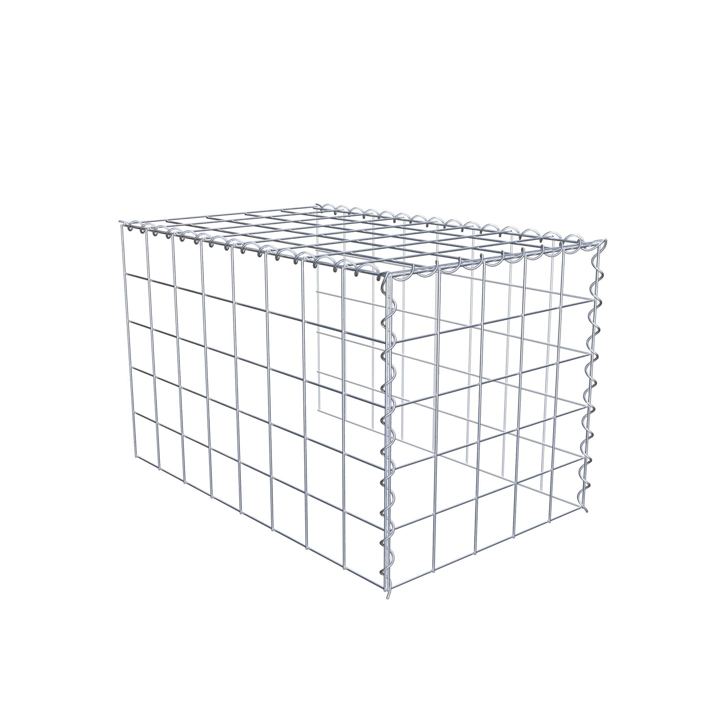 Gavión complementario tipo 4 80 cm x 50 cm x 50 cm (L x A x P), malla 10 cm x 10 cm, espiral