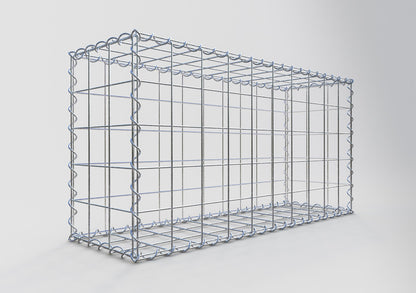 Lot de 2 gabions 100 cm x 50 cm x 30 cm (L x H x P), mailles 10 x 10 cm, spirale